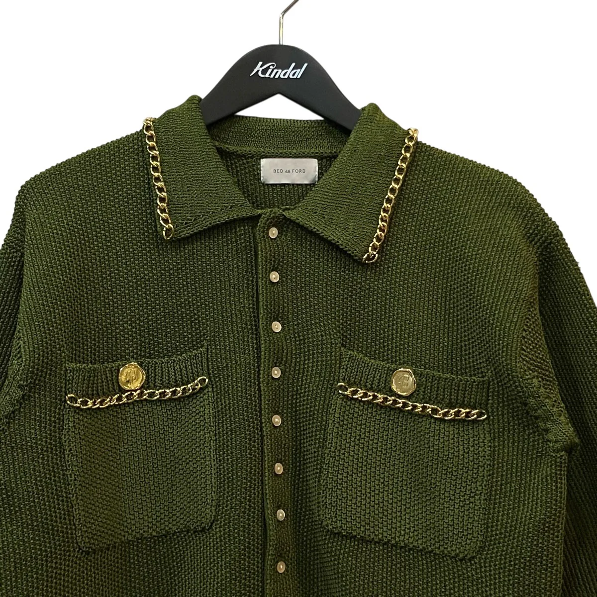 25SS「Chain Polo Sweater」チェーンニットポロシャツ25SS B KT03 - Image 3