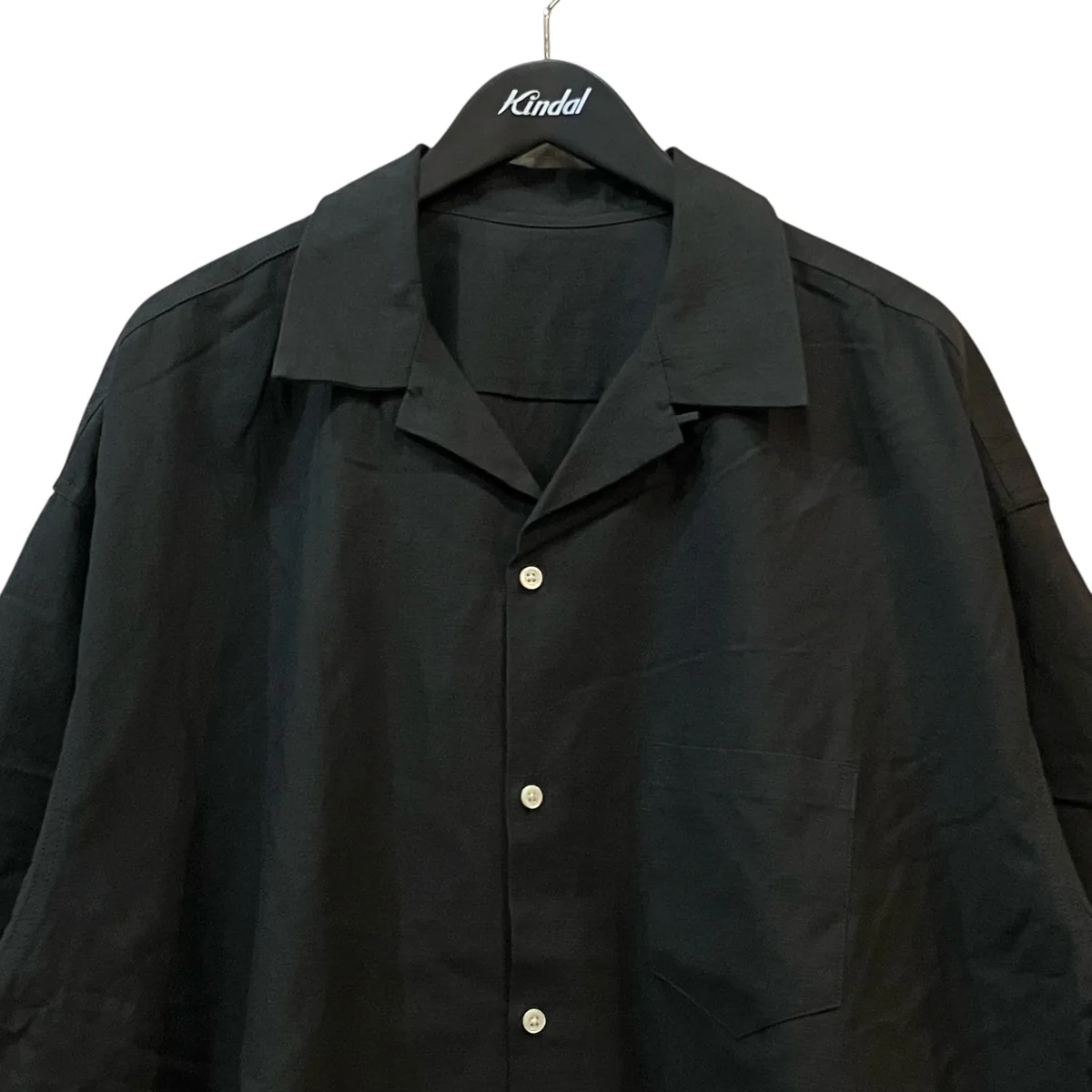 「re-engineered over shirts short sleeve back satin anthracite」半袖オープンカラーシャツSL25SS OCSHSSCL - Image 3