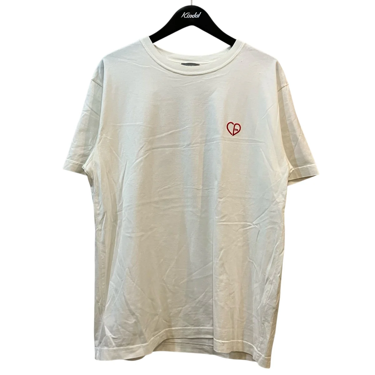 24SS「CD Heart Tee」ハート刺繍Tシャツ493J696E0677