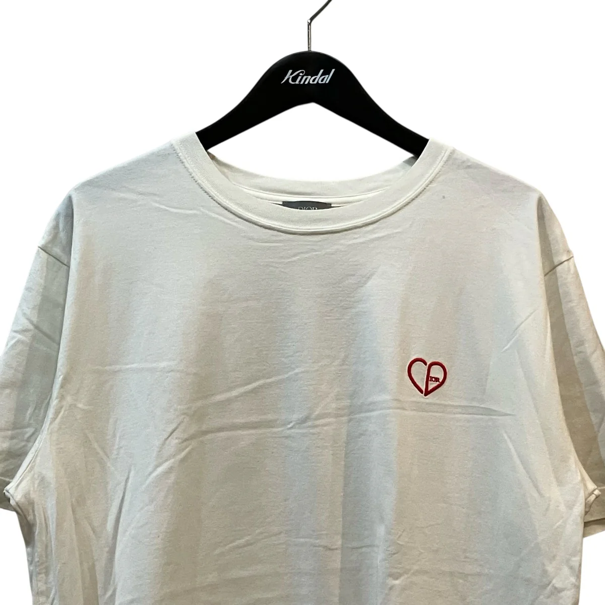 24SS「CD Heart Tee」ハート刺繍Tシャツ493J696E0677 - Image 3