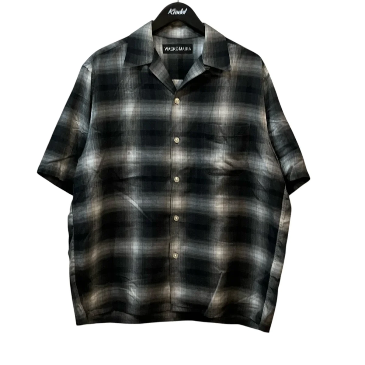 OMBRE CHECK OPEN COLLAR SHIRT S S 半袖オンブレチェックシャツ