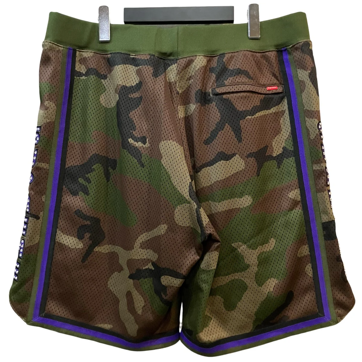19SS「Rhinestone Basketball Short」カモフラージュ柄ラインストーンショートパンツ - Image 2