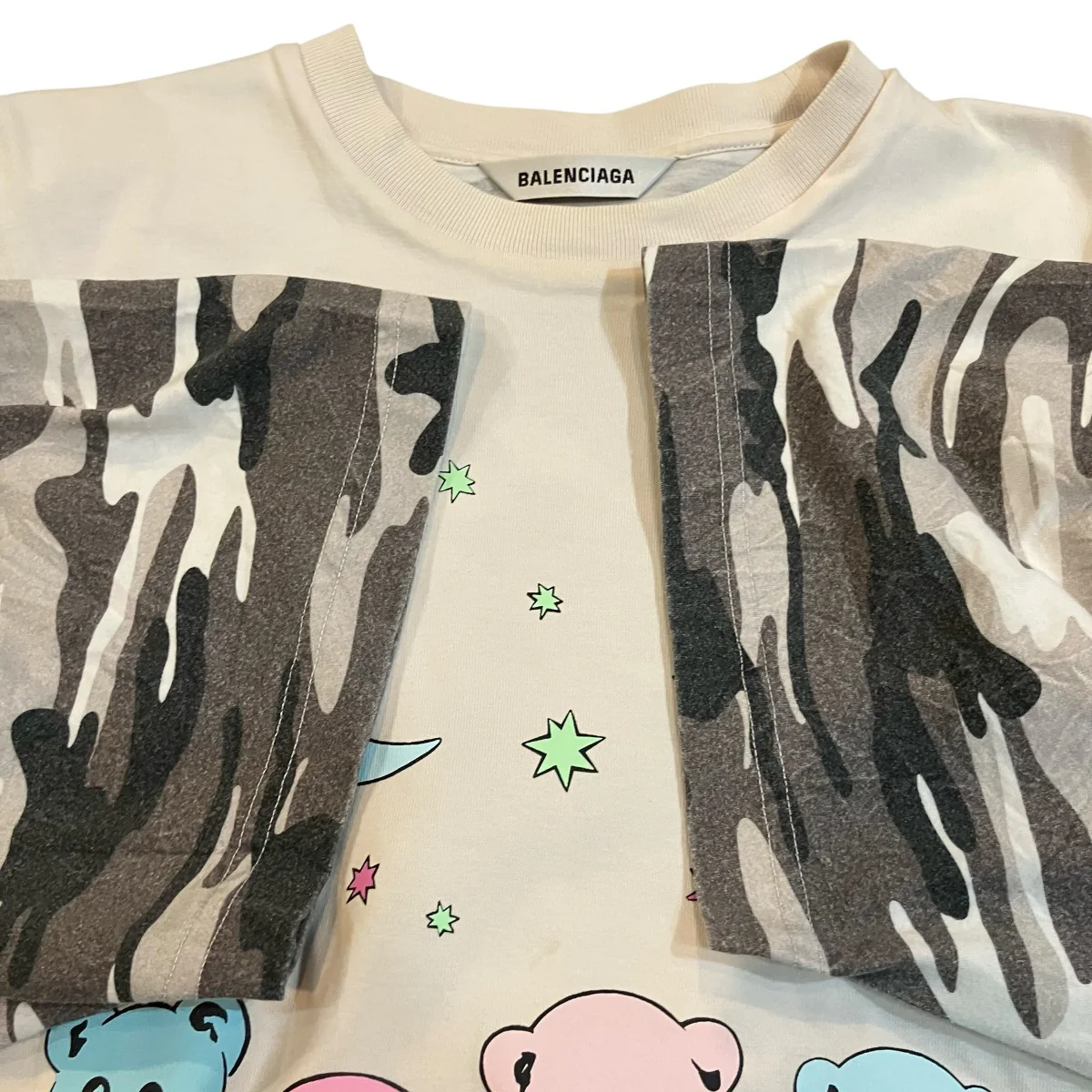 ベアプリントドッキングTシャツ - Image 4