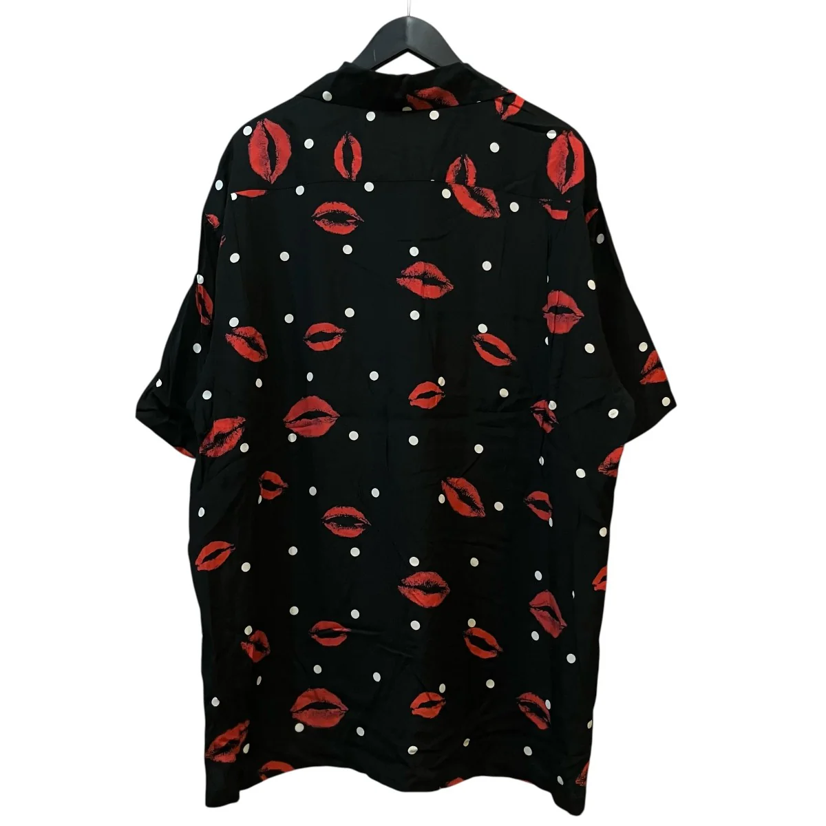 「KISS SHORT SLEEVE BLACK」キスマークアロハシャツAB 0002010101 - Image 2
