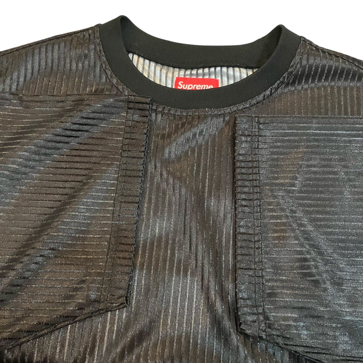 Gradient Mesh Stripe Jersey ストライプメッシュTシャツ - Image 4