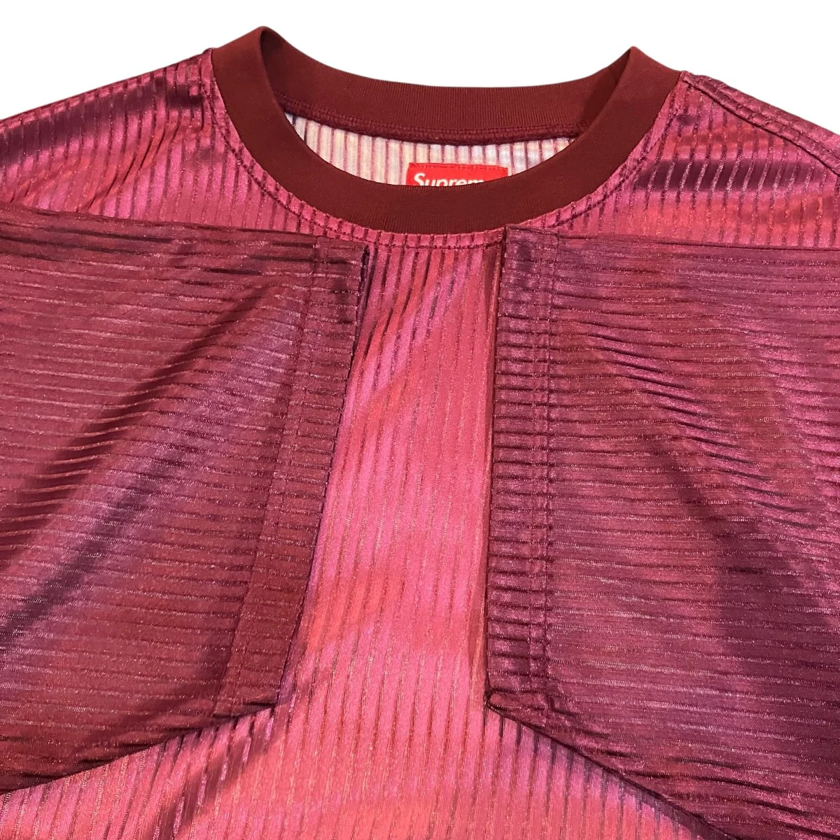 Gradient Mesh Stripe Jersey ストライプメッシュTシャツ - Image 2