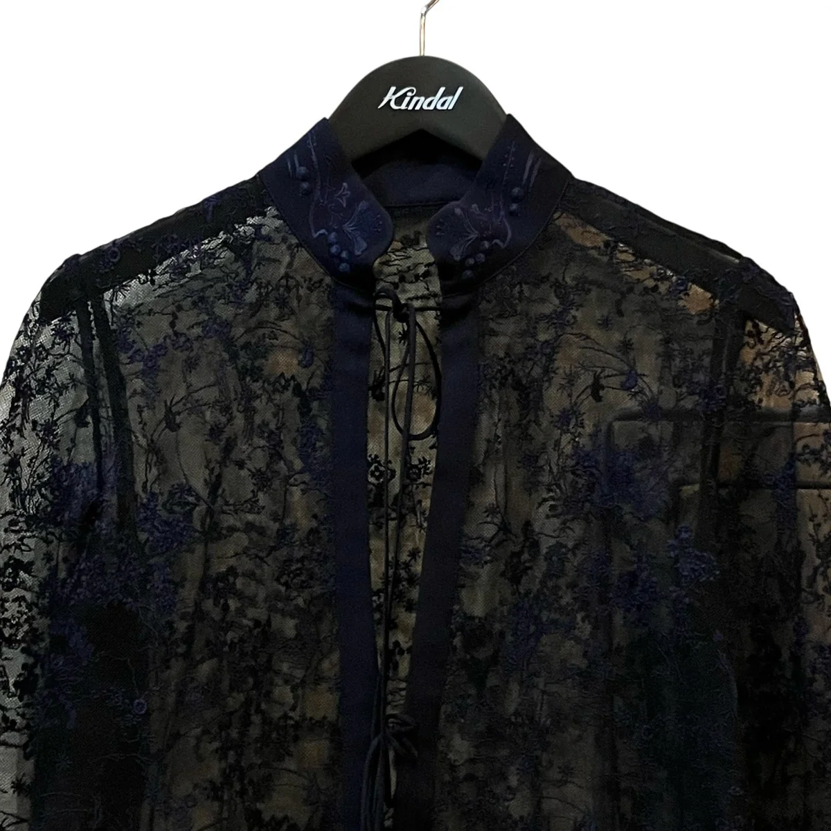 「Floral Lace Stand Collar Shirt」フローラルレーススタンドカラーシャツMM24FW SH005 - Image 3