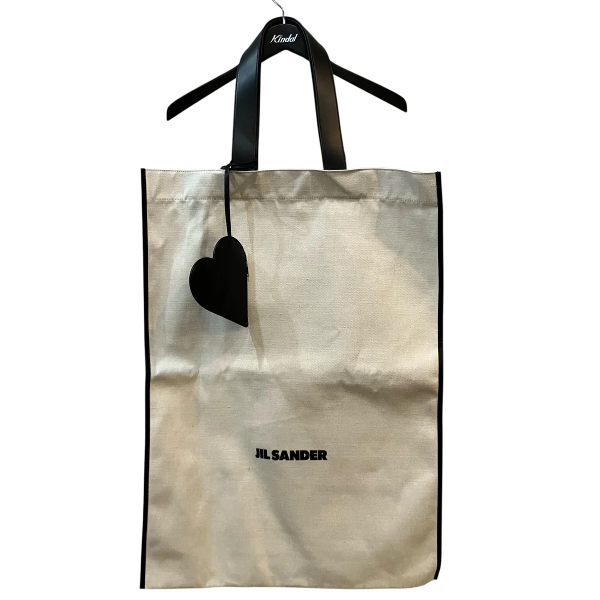 「BORDER BOOK TOTE」ハート型ポーチ付きロゴキャンバストートJ10WC0001 - Image 2
