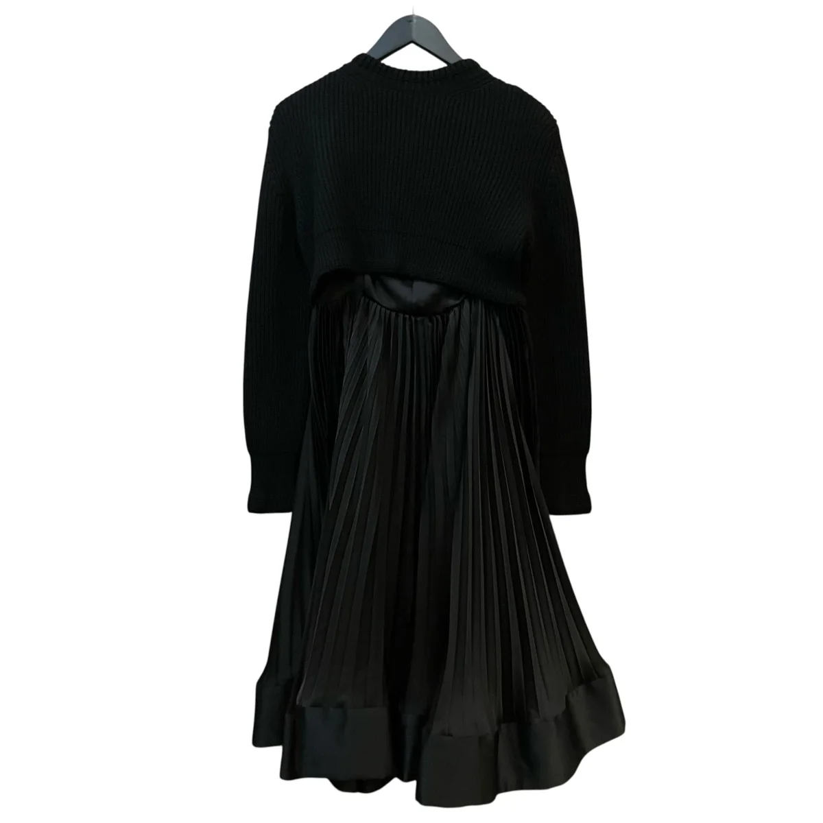 「WOOL KNIT DRESS」ニット切替プリーツワンピース23 06819 - Image 2