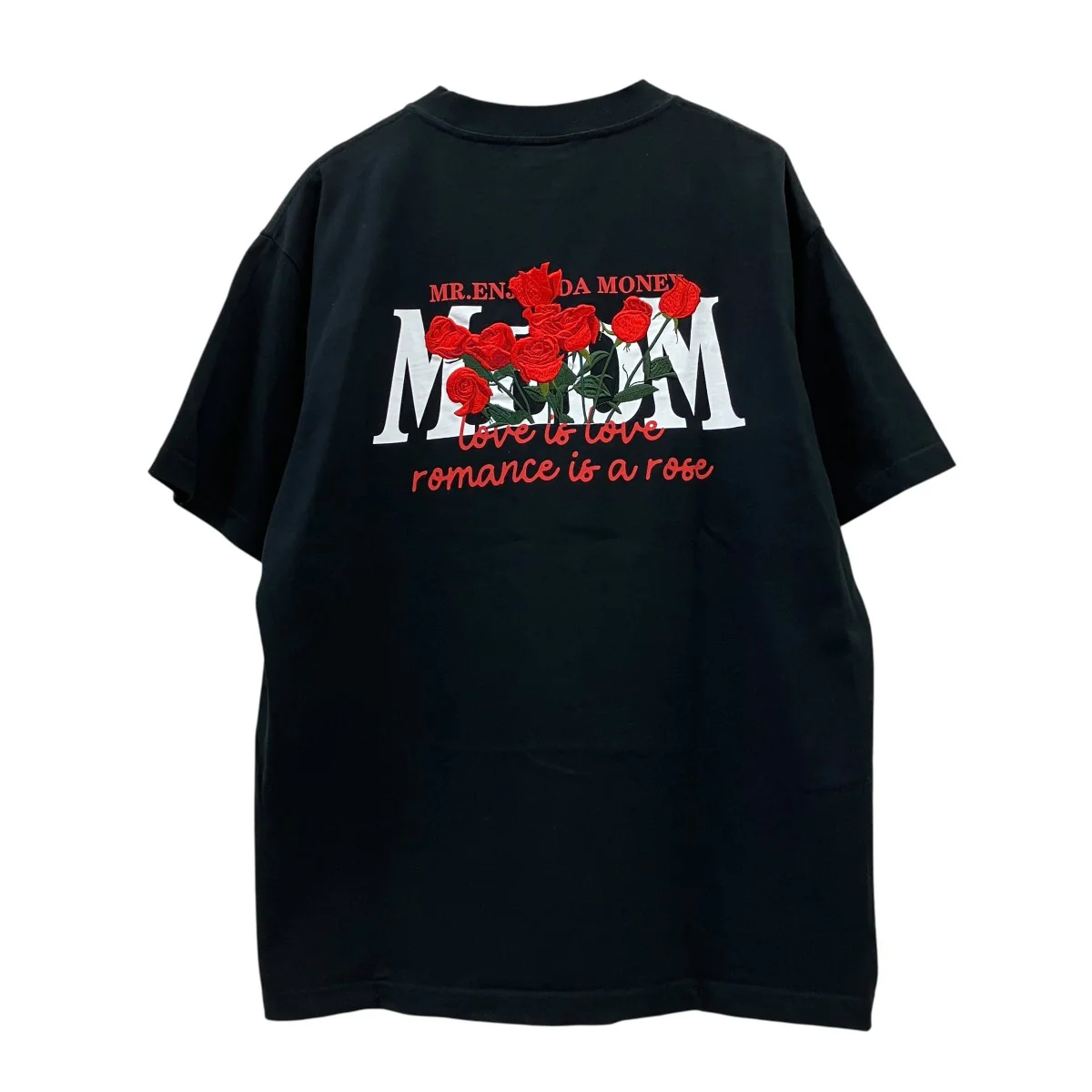 薔薇刺繍プリントTシャツmedm00394 - Image 2
