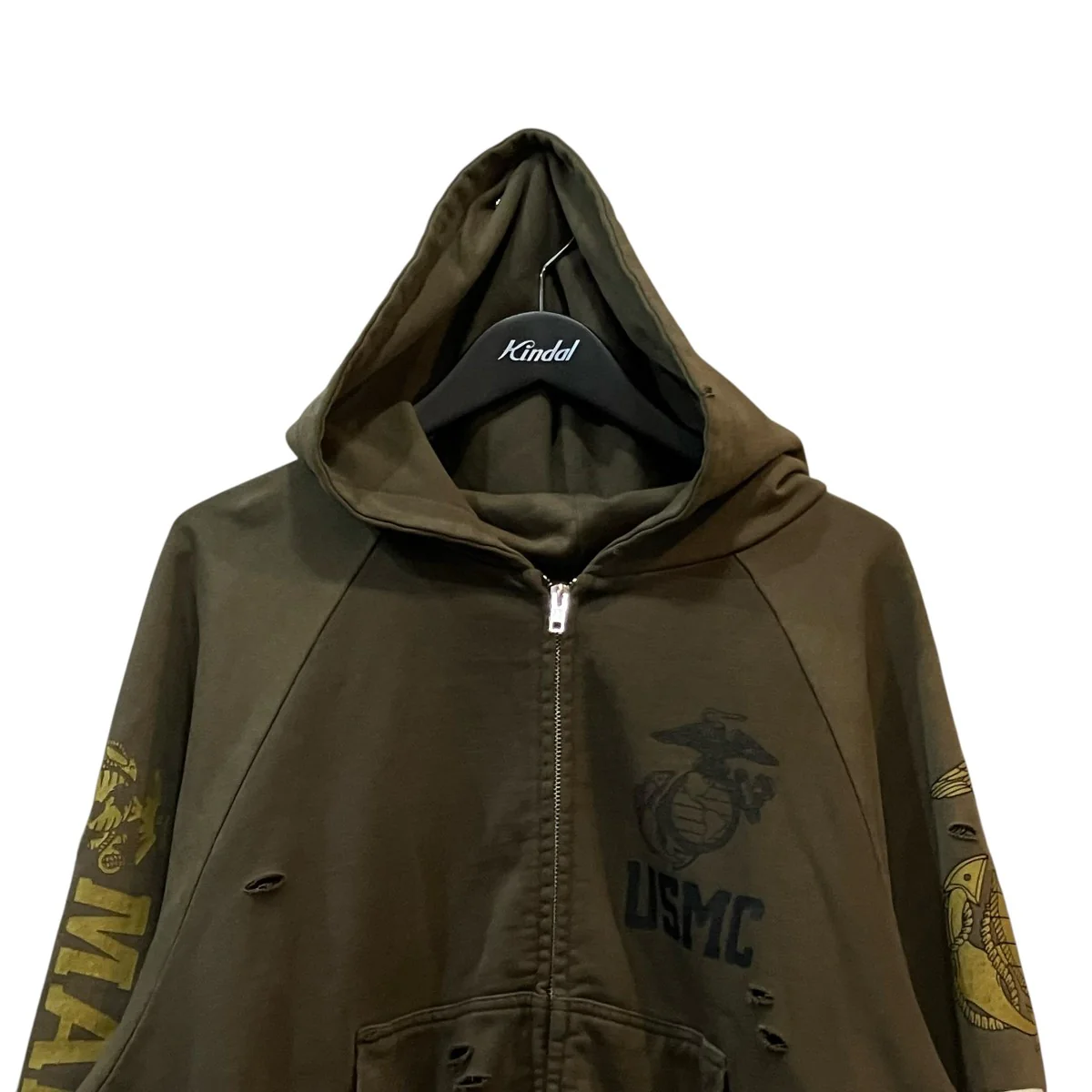 「RECONSTRUCTED FOLDED ZIP HOODIE」再構築ジップパーカー - Image 3