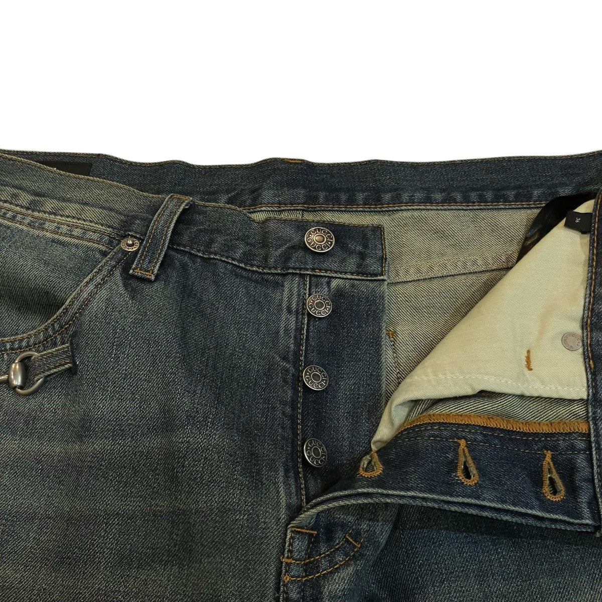 26SSデムナ期ホースビットデニムパンツ860844 XDDF0 - Image 3
