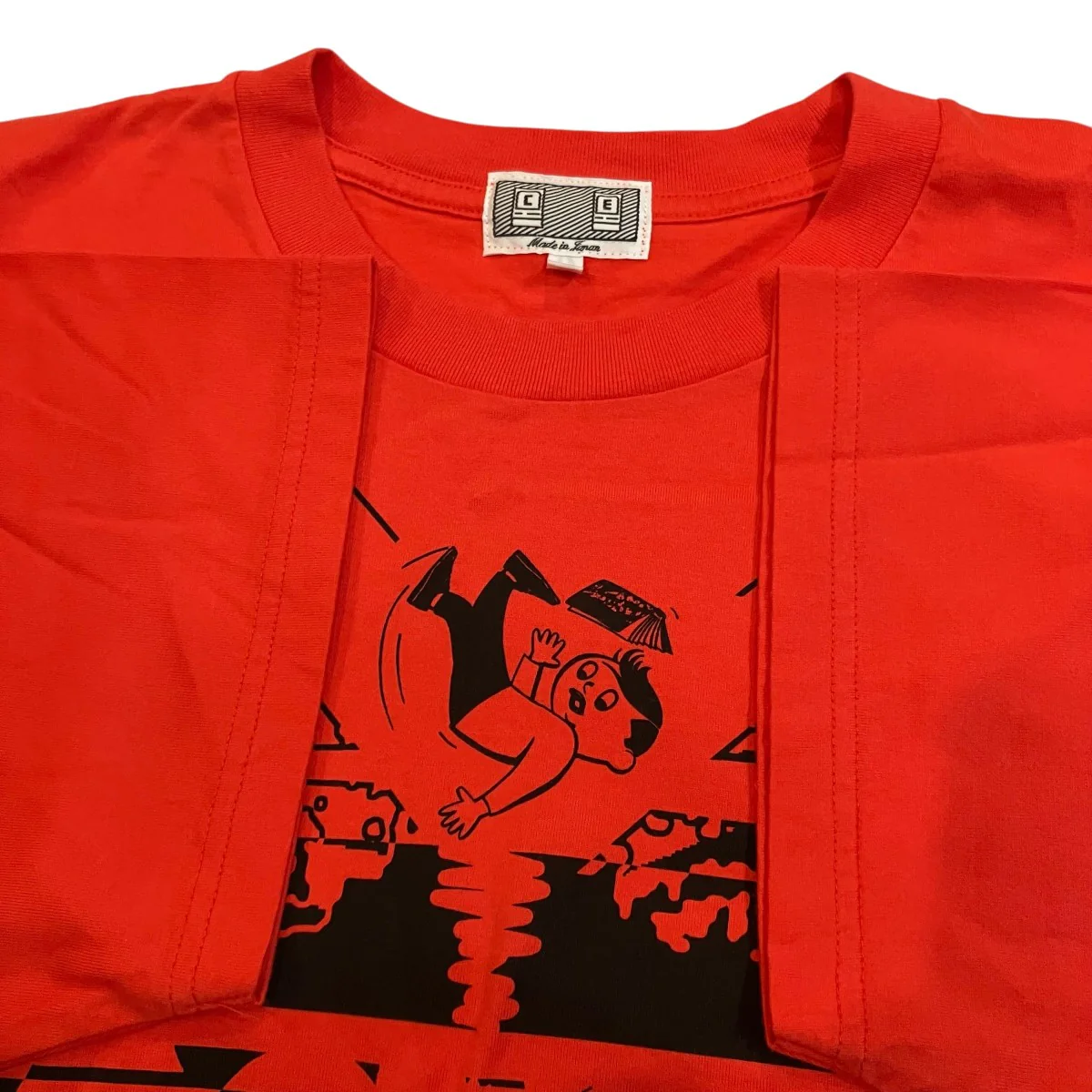 MD Slip Big T Red プリントTシャツ - Image 4