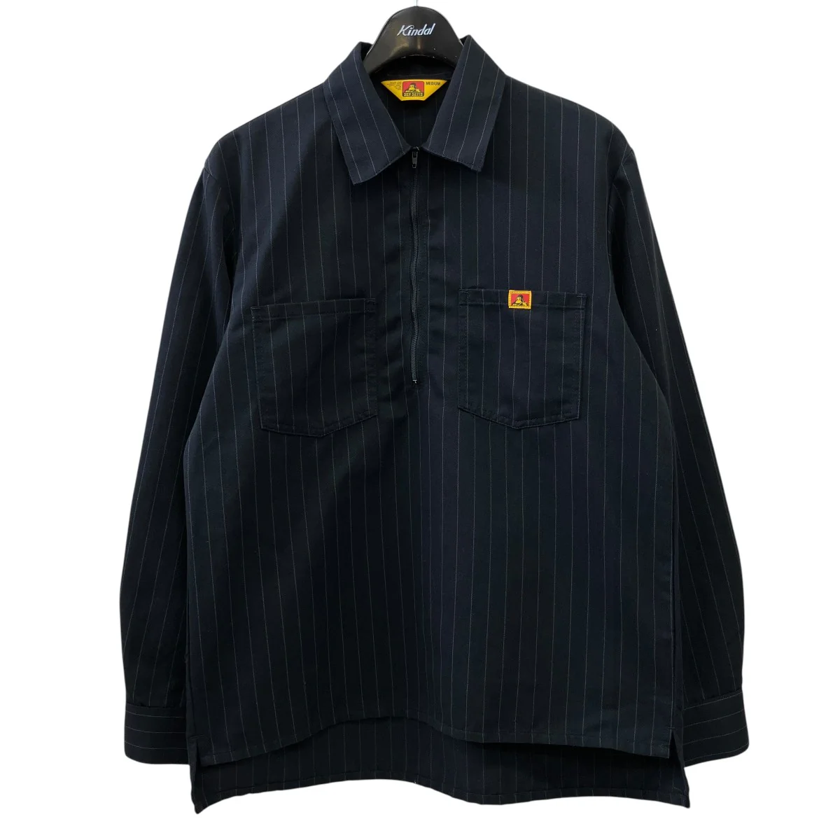 Pinstripe Half Zip ShirtストライプハーフジップシャツBDY-7668P