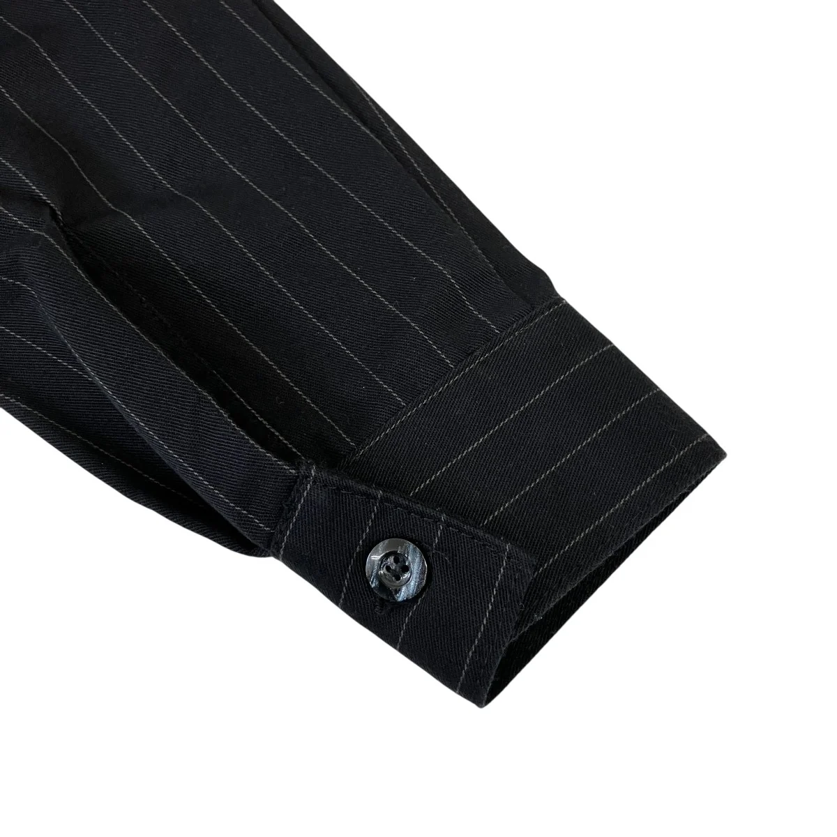 Pinstripe Half Zip ShirtストライプハーフジップシャツBDY-7668P - Image 4