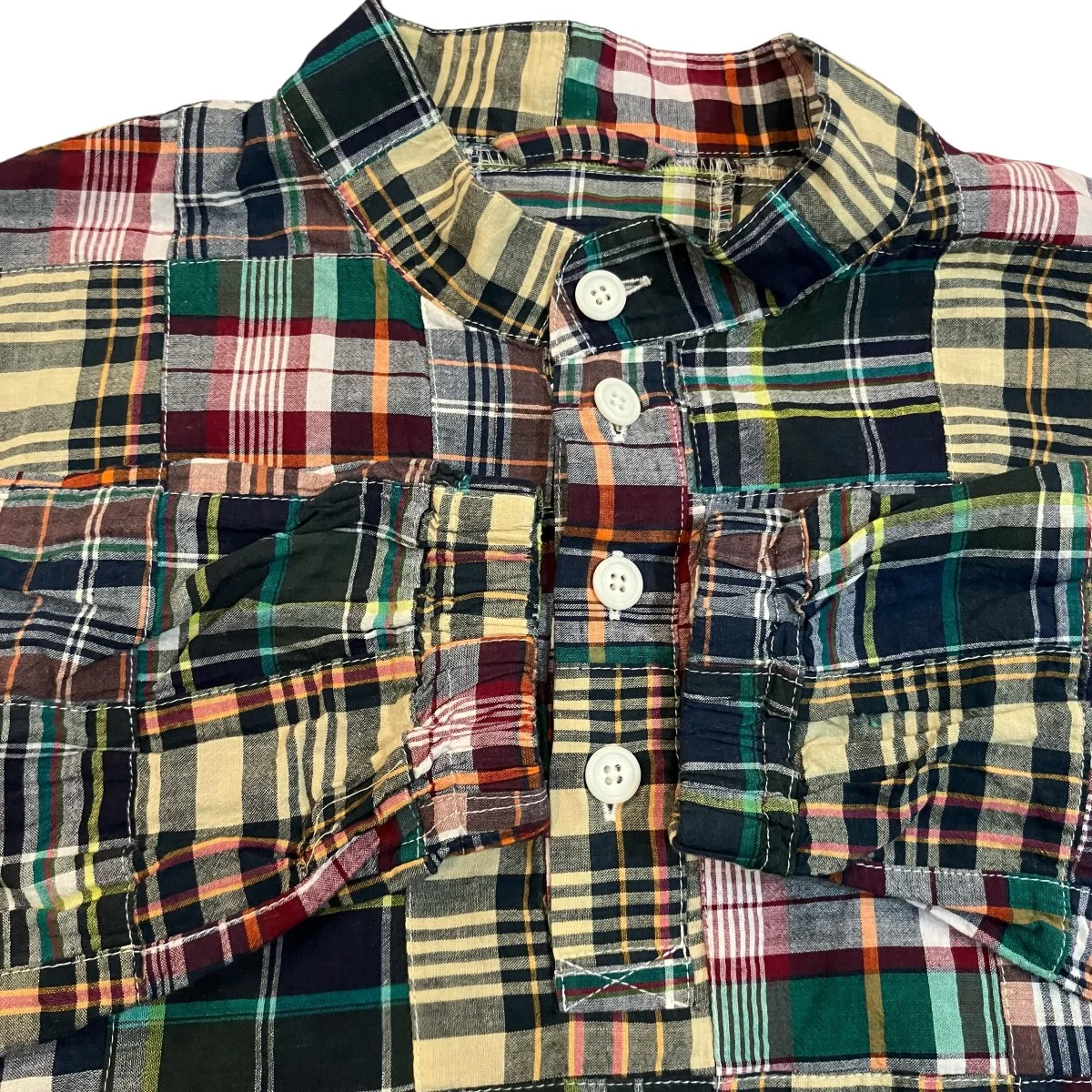 TETTY PULLOVER PATCHWORK LS SHIRT チェックプルオーバーシャツ - Image 4
