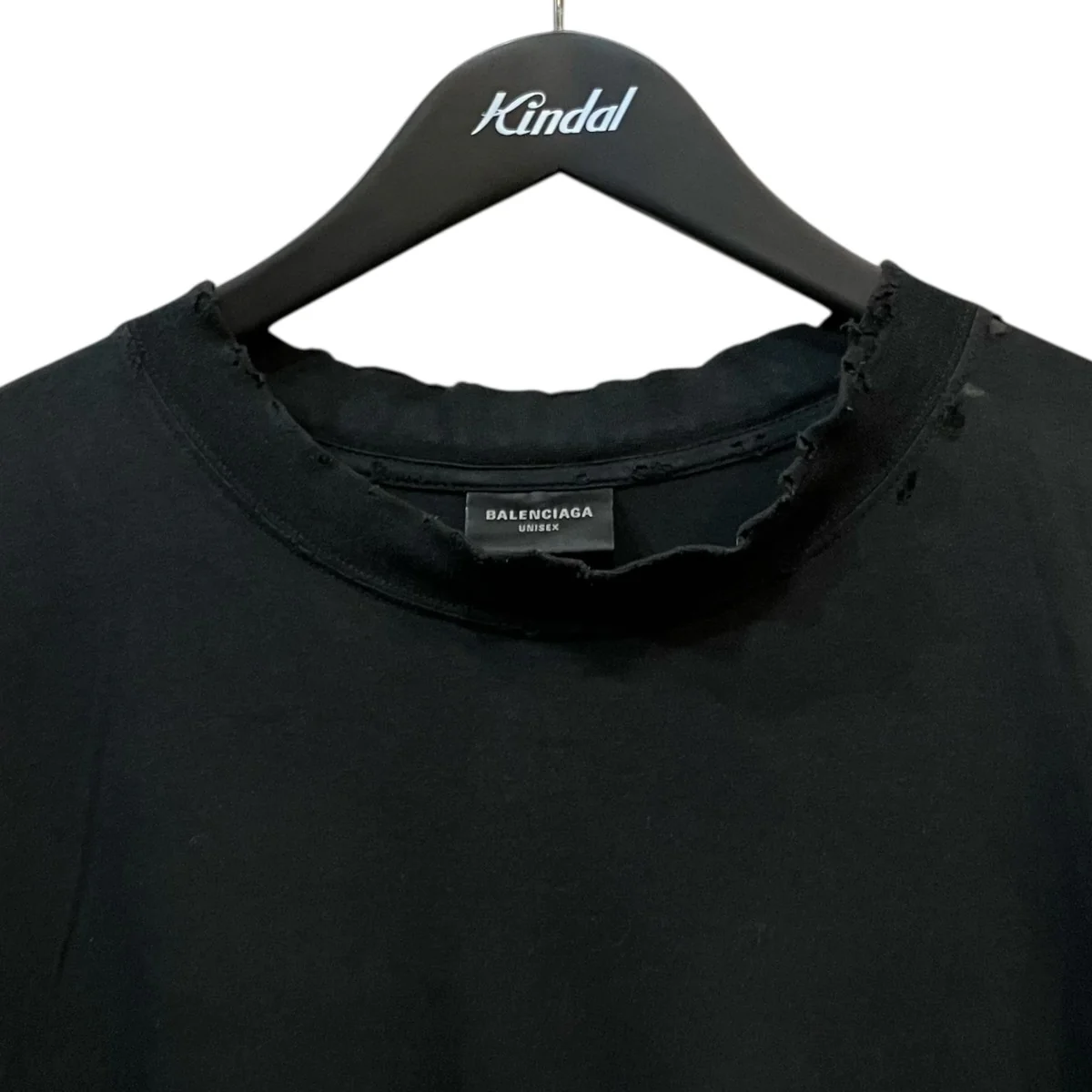 ダメージ加工ネックロゴTシャツ - Image 3