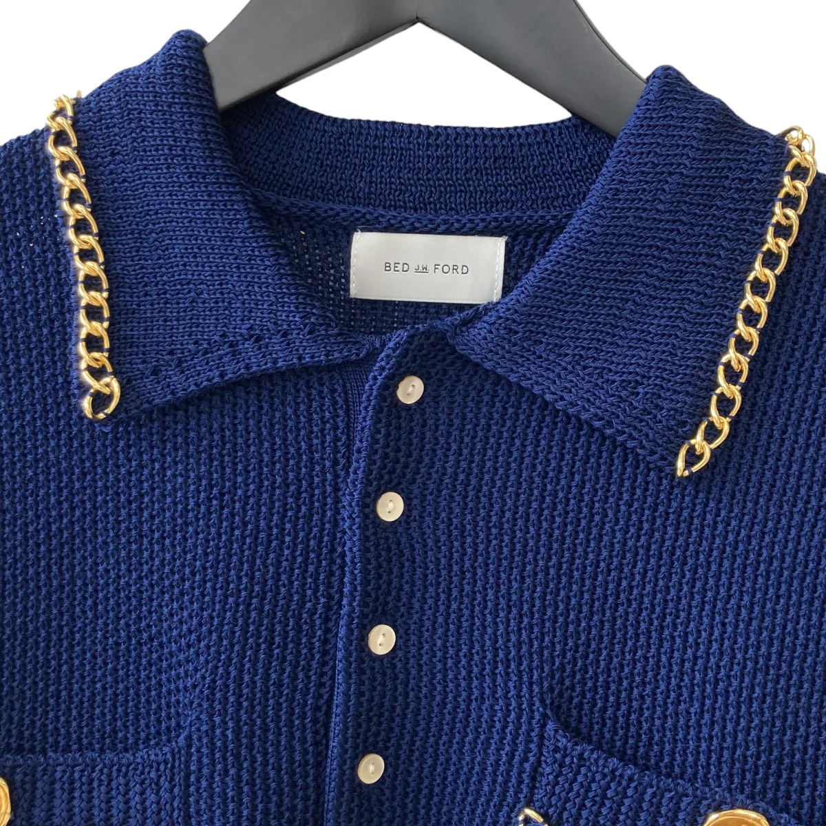 Chain Polo Half-sleeve Sweaterセーター25SS-B-KT03 - Image 3