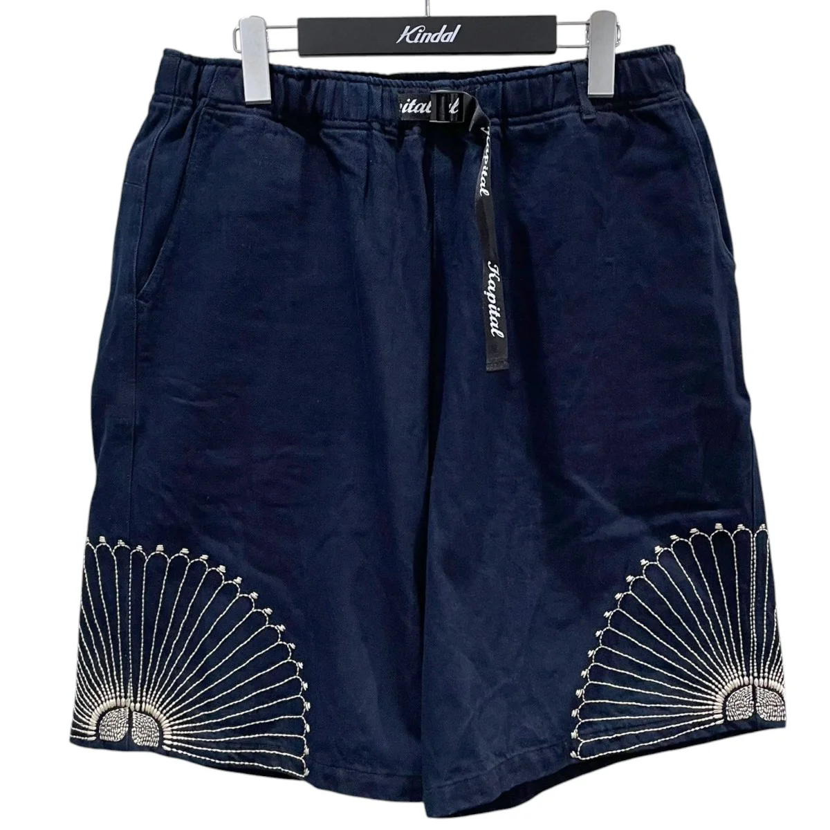 25SS 風呂敷刺繍デニムハーフパンツ 10oz IDG×IDG Denim Easy Shorts (Furoshiki Embroidery) K2503SP097