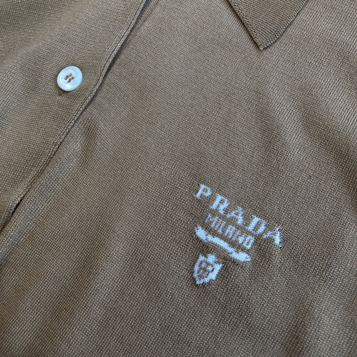 Camel Sleeveless Silk PoloノースリーブニットP29B36 - Image 7
