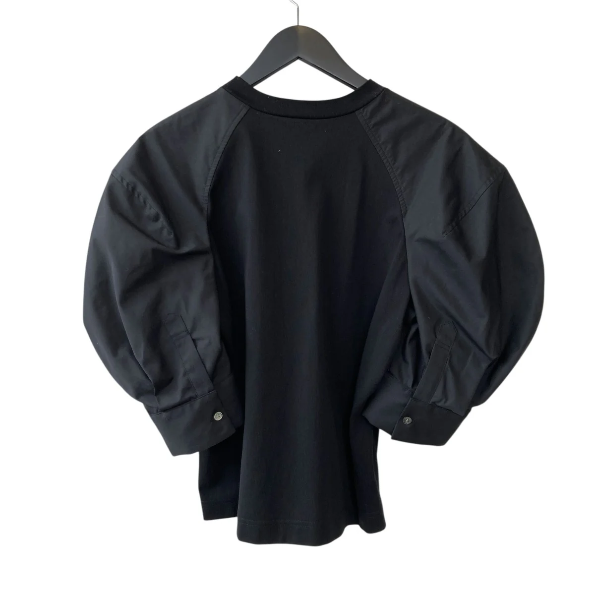 25SSCotton Poplin x Cotton Jersey T-Shirtパフスリーブ Tシャツ25-07767 - Image 2