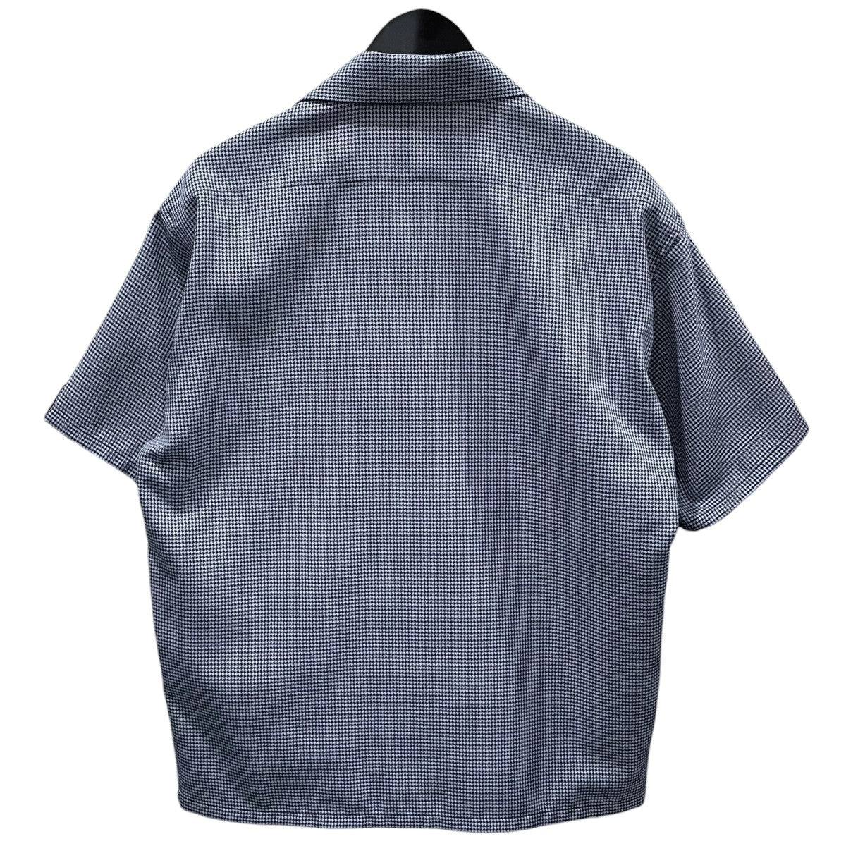 24SS ハウンドトゥースチェック柄オープンカラー半袖シャツ HALF SLEEVE SHIRT ハーフスリーブシャツ 2241-SH54-002 - Image 2