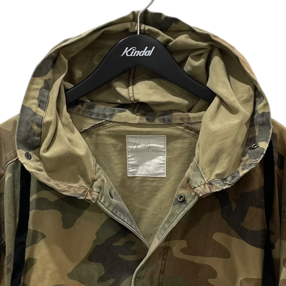 24AW カモフラ柄加工ジップアップフーデッドジャケット CAMO HOODIE JACKET カモフーディジャケット ANC-SH47-A - Image 3