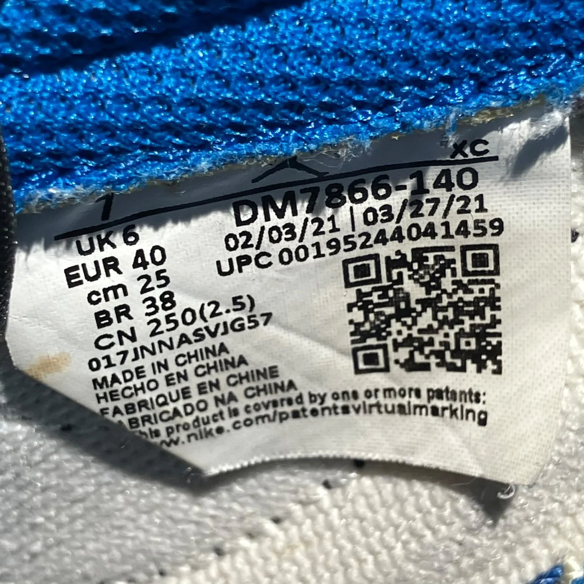 Travis Scott  fragment design Air Jordan 1 Low OG SP Military BlueローカットスニーカーDM7866-140 - Image 6