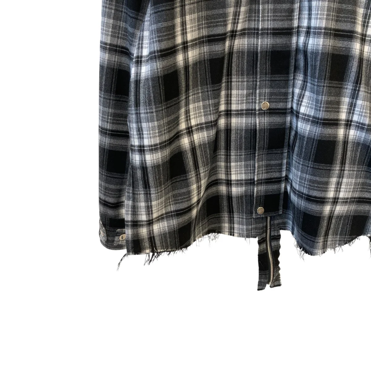 HOODED OMBRE CHECK SHIRTチェック長袖シャツ - Image 4