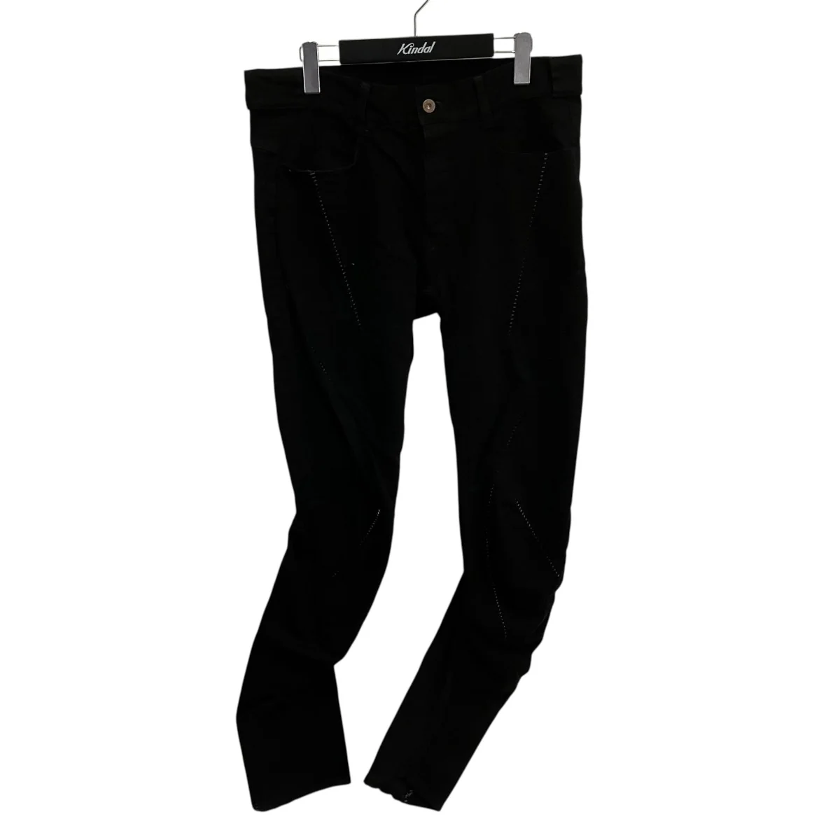 D.HYGEN Patchwork Jacquard Stretch Slim Pants Black SCABパンツS7107-0225A