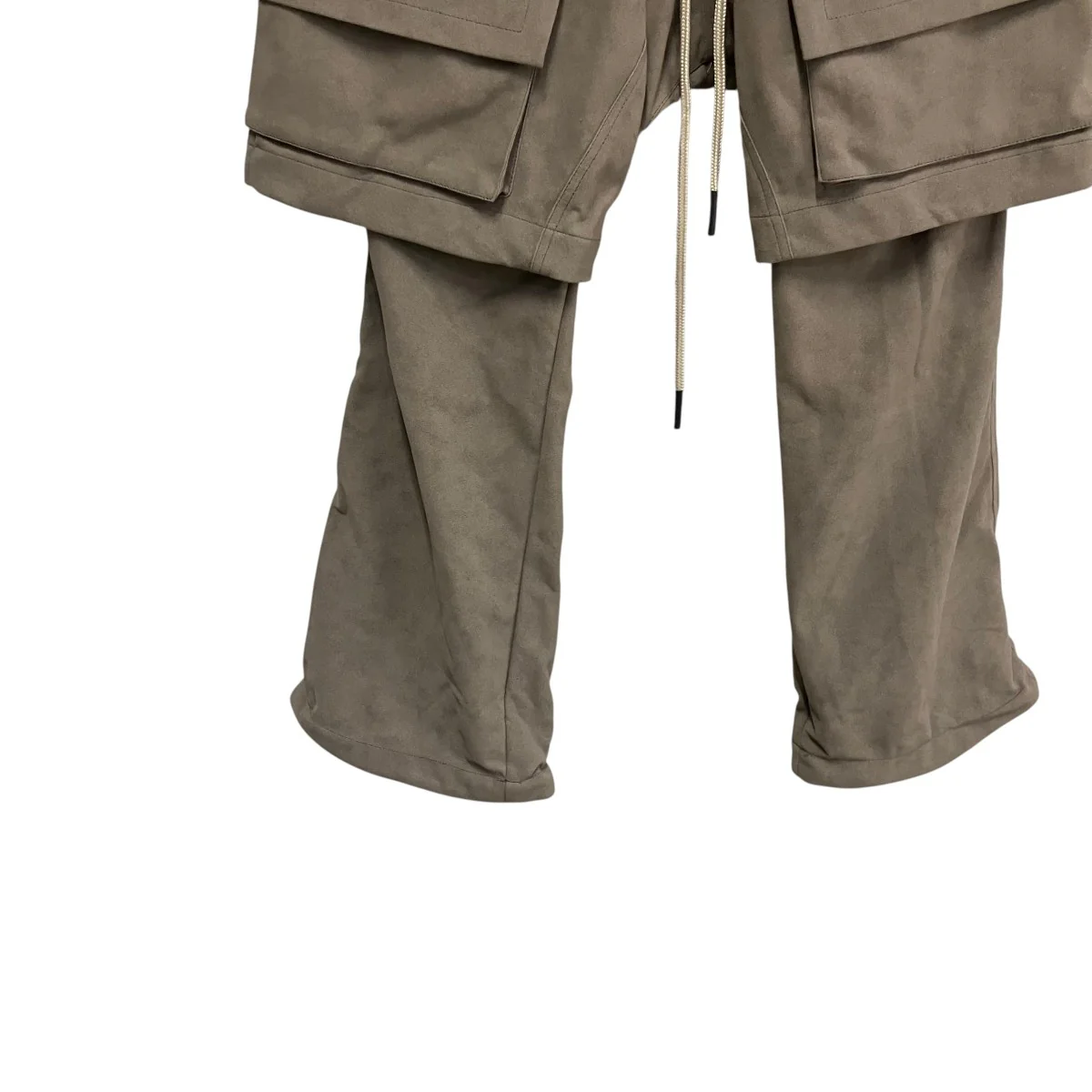 LAYERED BOOTS CUT PANTS SYNTHETIC SUEDE LEATHERパンツ - Image 4