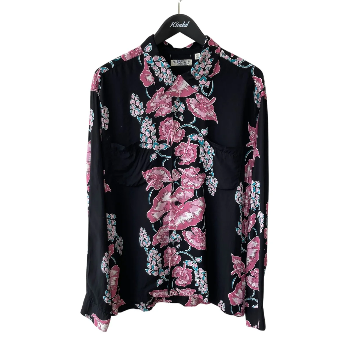 マウナ別注 RAYON L S 2025 HAWAIIAN SHIRT ISLAND FLOWER CHAIN長袖シャツSS39425LS