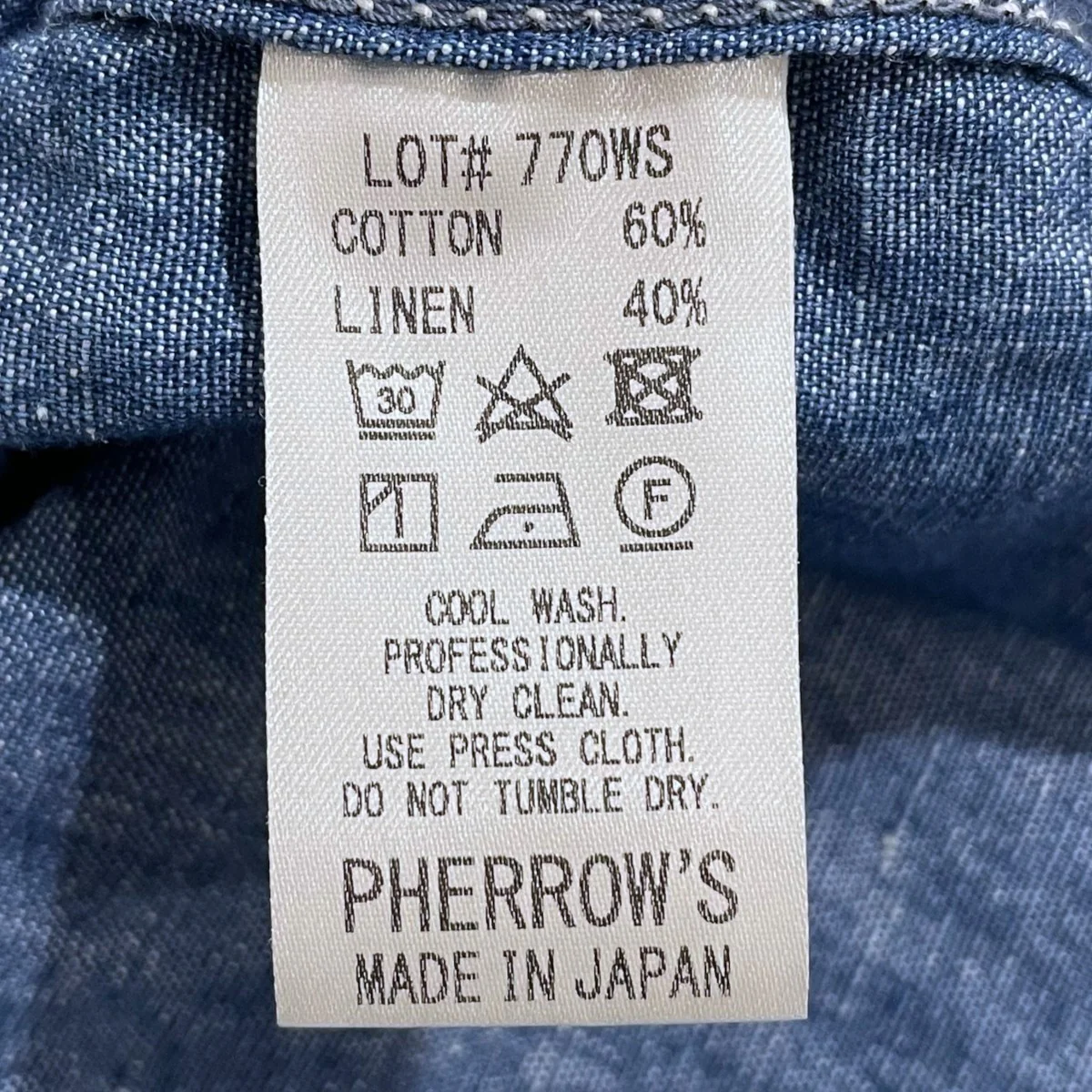 デニムシャツ Work Shirt ワークシャツ 770WS - Image 7