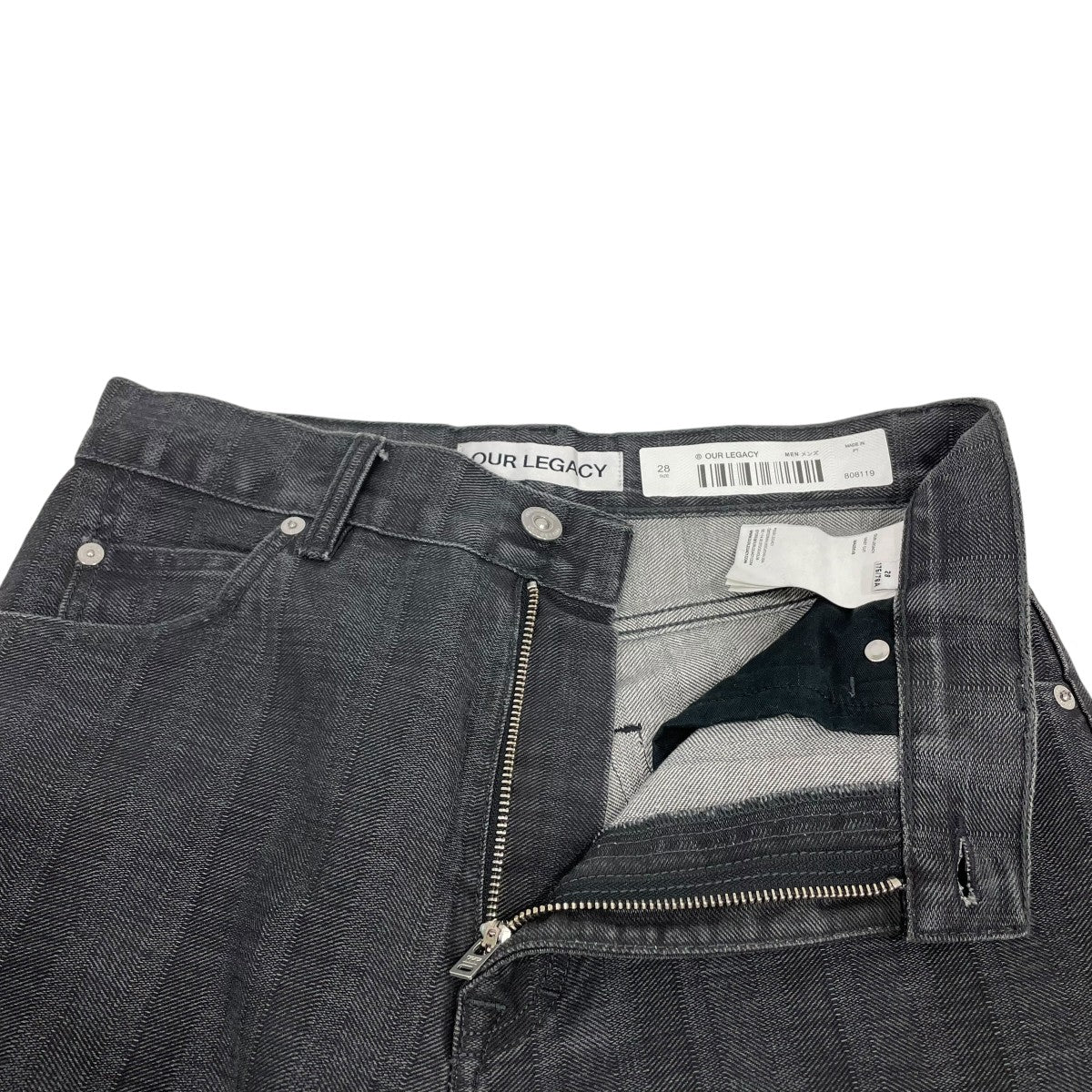 Vast Cut - Black Coated HerringboneデニムパンツM4255VB - Image 3