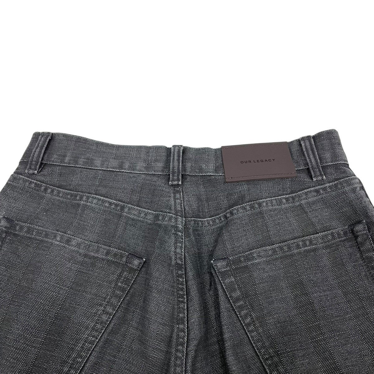 Vast Cut - Black Coated HerringboneデニムパンツM4255VB - Image 4