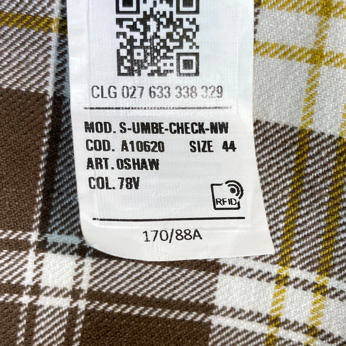 S-UMBE-CHECK-NW長袖シャツA10620 - Image 5
