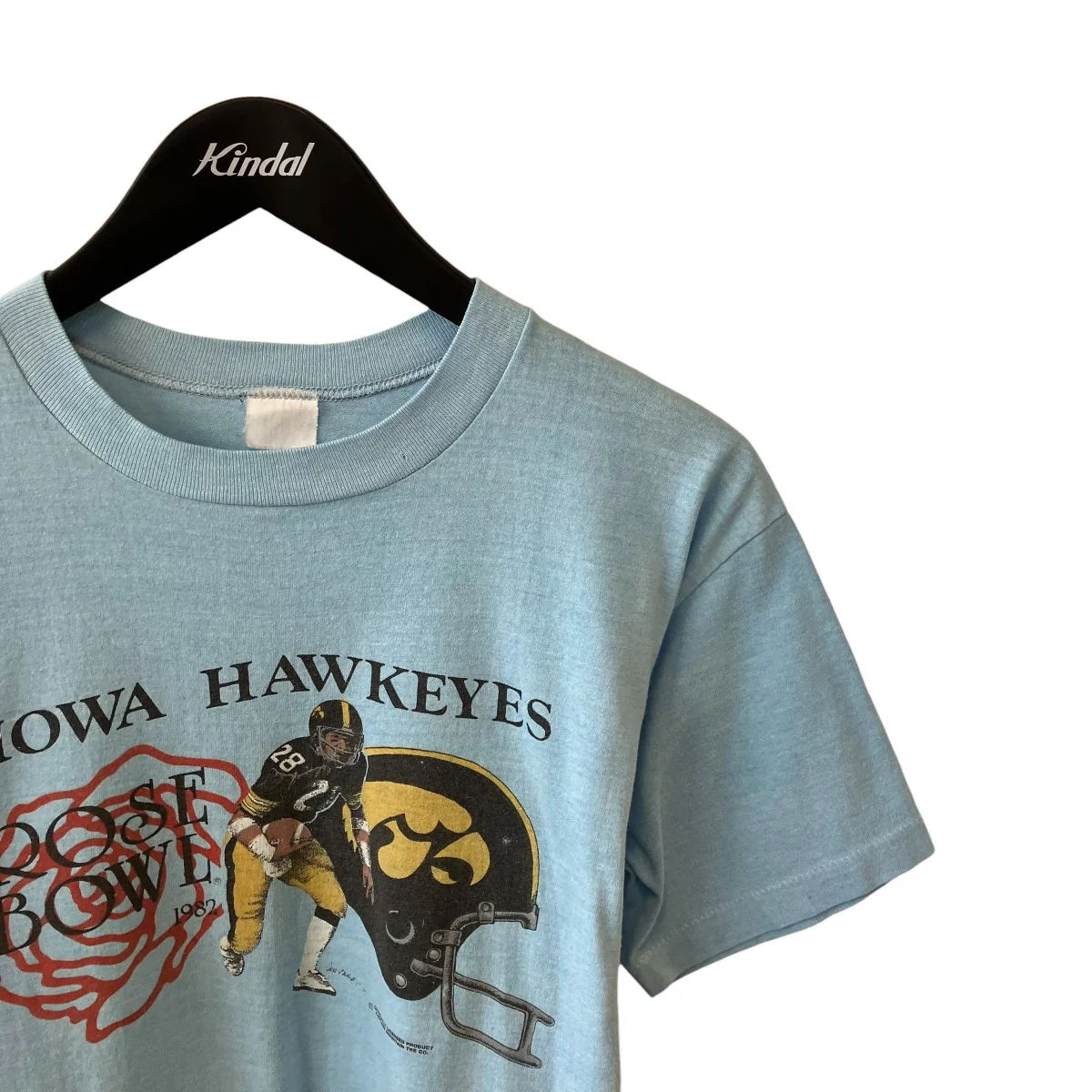 80sIOWA HAWKEYES アメリカンフットボールTシャツ - Image 3