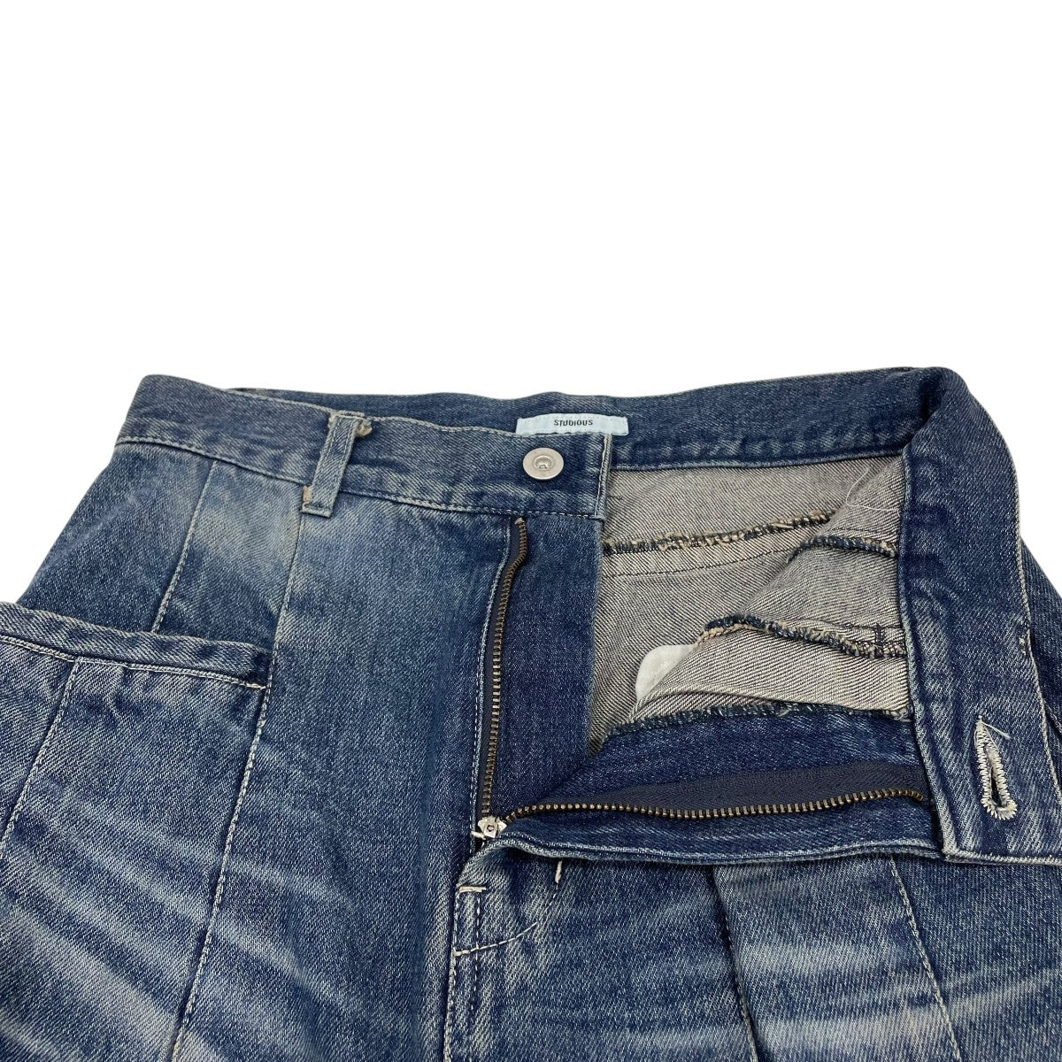 Tucked Wide Leg Jeansデニムパンツ125340026 - Image 3