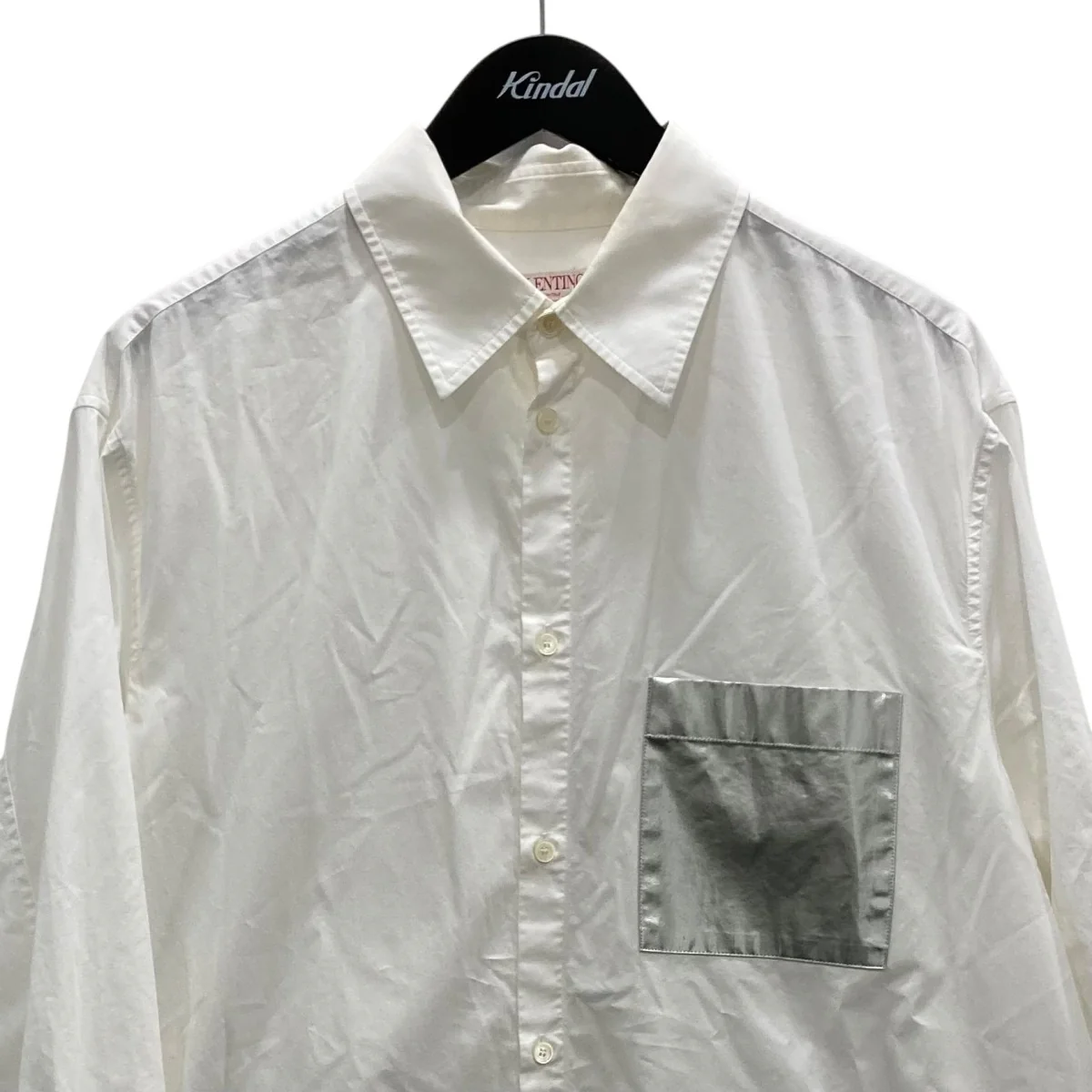 White Shirt With Silver Pocket In Metal長袖シャツXV3CIA97878 - Image 2