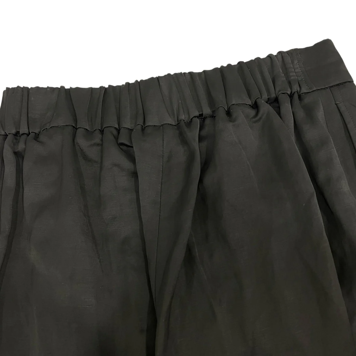 レーヨンリネンバックギャザーストレートパンツスラックス79142990286 - Image 4
