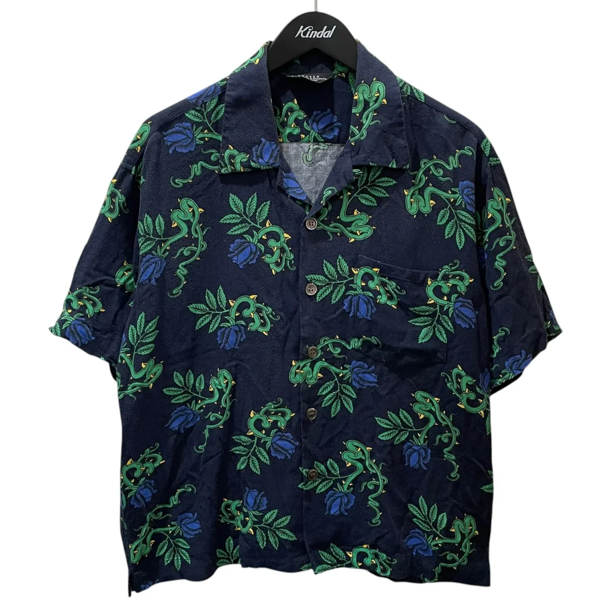 18SS オープンカラー半袖シャツ Rose Pattern Short-Sleeve Shirt ローズパターン ショートスリーブシャツ US1405