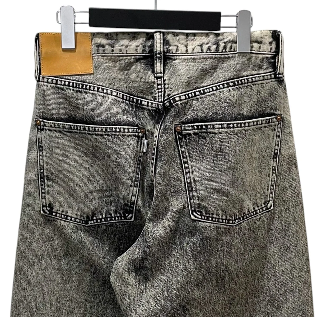 24SS 加工デニムパンツ ACID WASHED MODERN WESTERN WIDE TROUSERS 2441000420 - Image 4