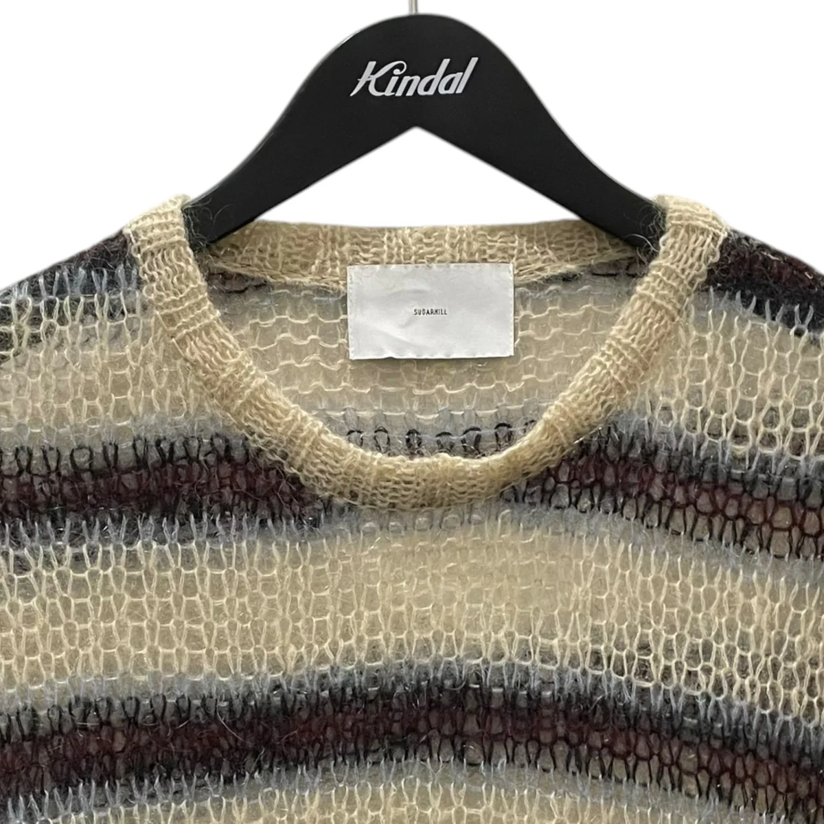 24AW ストライプ柄ニットセーター MOHAIR STRIPE PULLOVER モヘア ストライプ プルオーバー 2411300603 - Image 3