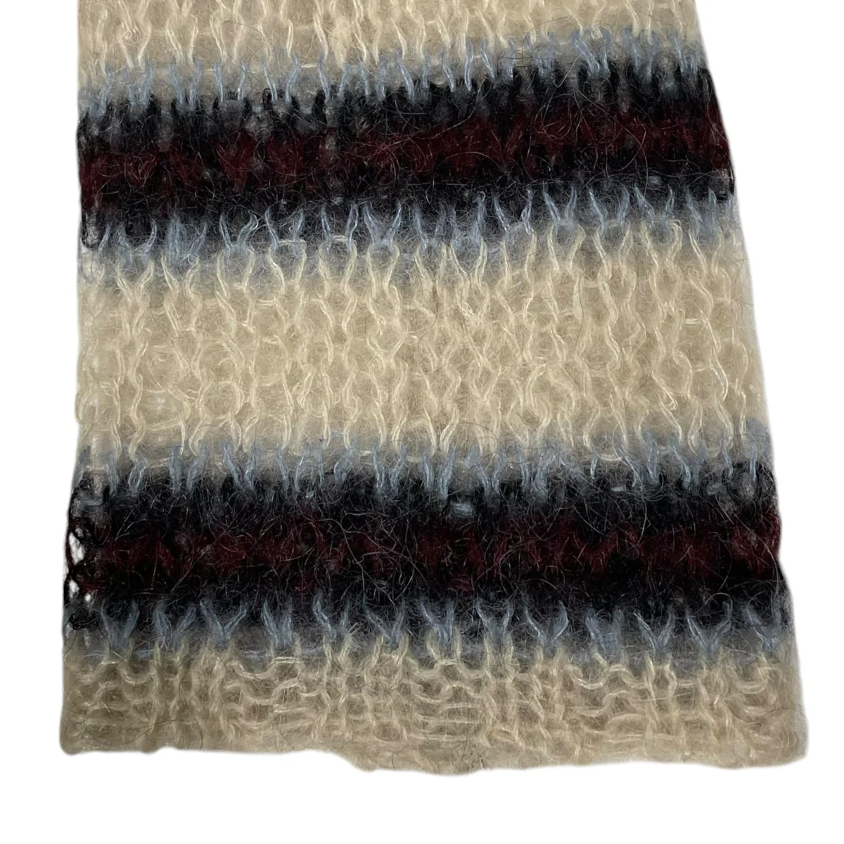24AW ストライプ柄ニットセーター MOHAIR STRIPE PULLOVER モヘア ストライプ プルオーバー 2411300603 - Image 4