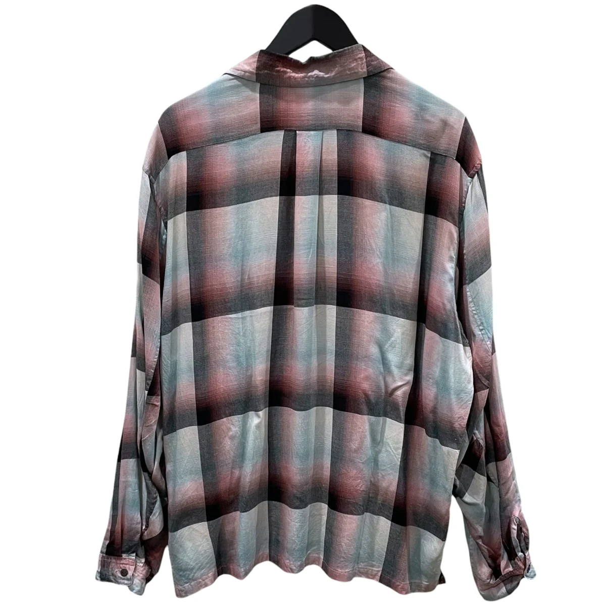 21SS オンブレチェック柄シャツ Ombre Panama Open-collar Shirt オンブレ パナマ オープンカラーシャツ 21SSSH01 - Image 2