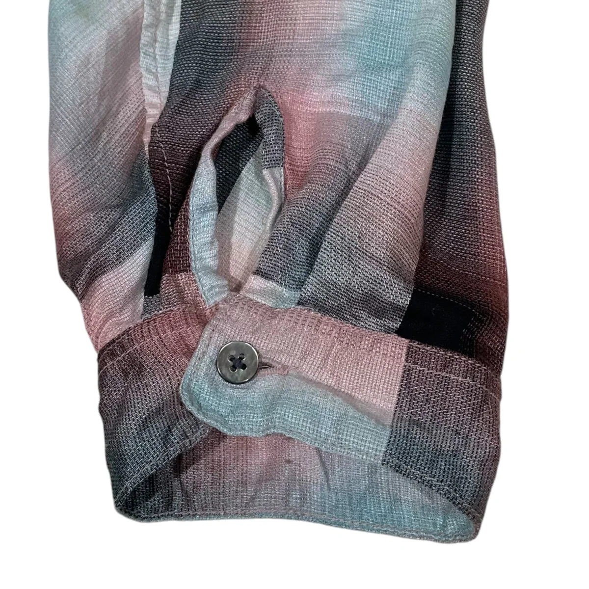 21SS オンブレチェック柄シャツ Ombre Panama Open-collar Shirt オンブレ パナマ オープンカラーシャツ 21SSSH01 - Image 4
