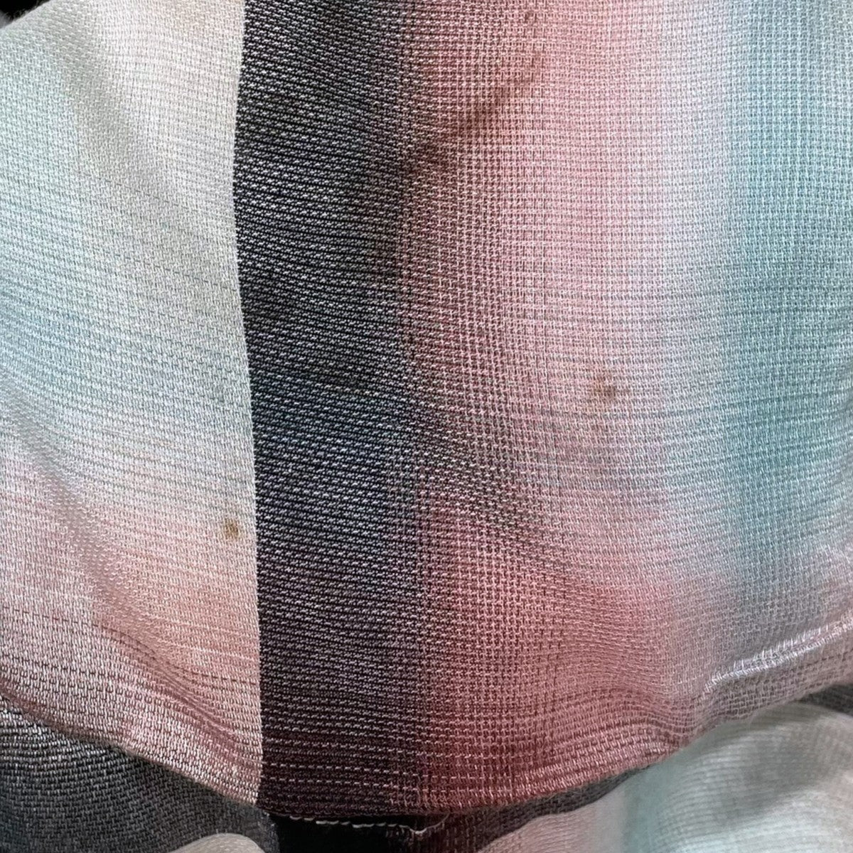 21SS オンブレチェック柄シャツ Ombre Panama Open-collar Shirt オンブレ パナマ オープンカラーシャツ 21SSSH01 - Image 6