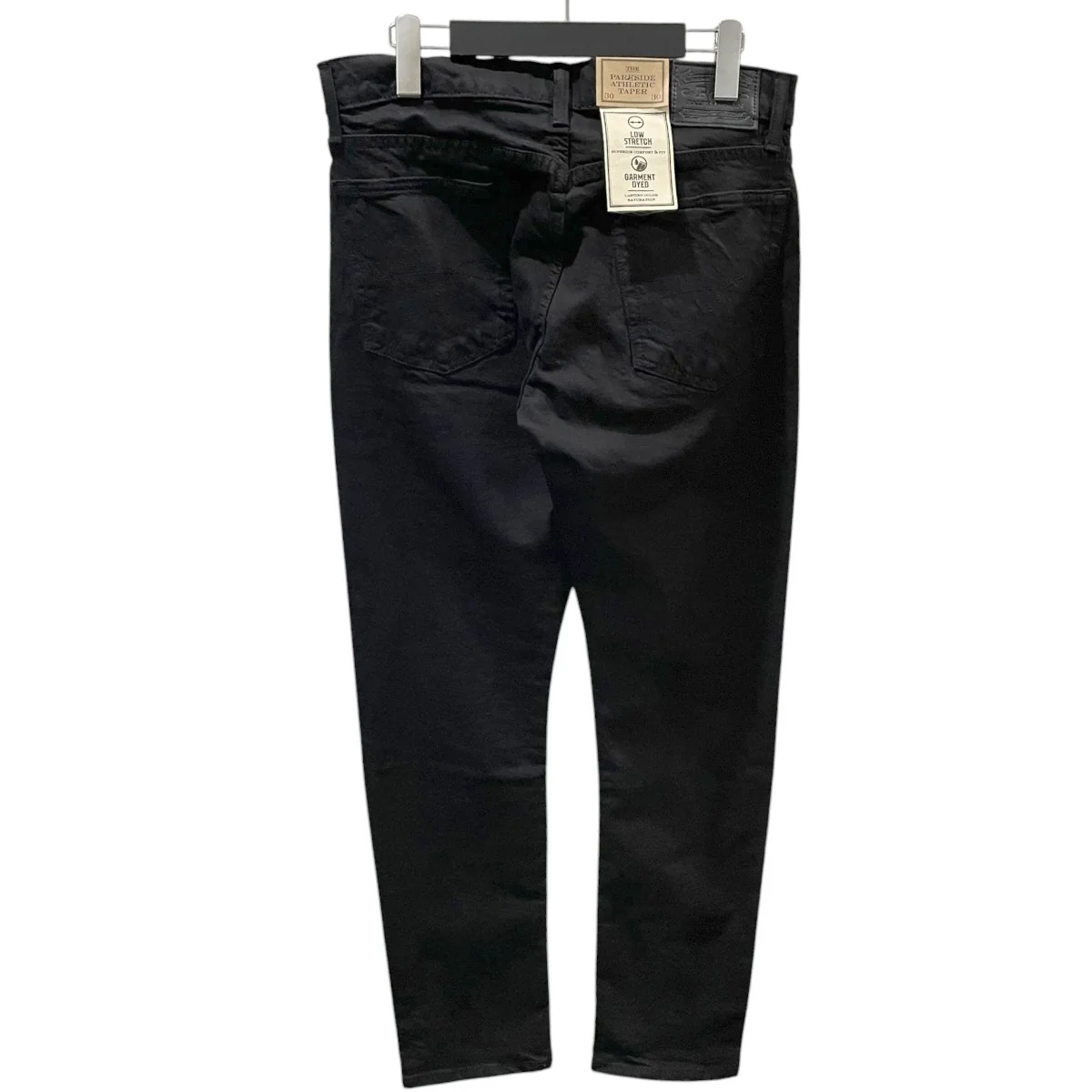 ガーメントダイ ブラックデニムパンツ THE PARKSIDE ATHLETIC TAPER ザ パークサイド アスレチック テーパー Low Stretch Garment Dyed - Image 2