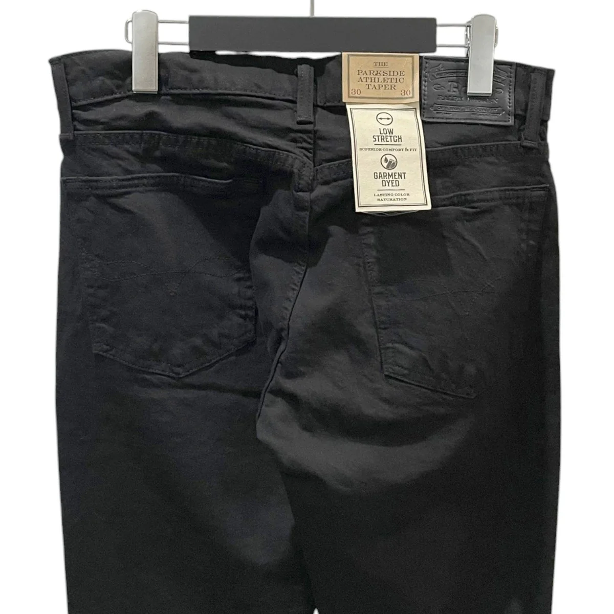 ガーメントダイ ブラックデニムパンツ THE PARKSIDE ATHLETIC TAPER ザ パークサイド アスレチック テーパー Low Stretch Garment Dyed - Image 4