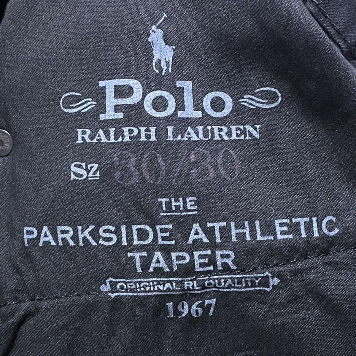 ガーメントダイ ブラックデニムパンツ THE PARKSIDE ATHLETIC TAPER ザ パークサイド アスレチック テーパー Low Stretch Garment Dyed - Image 6